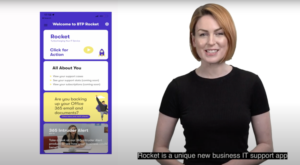 BTP Rocket App for IT Helpdesk support at Business Technology Partners in Whiteley, Fareham. IT Support Company in Hampshire.